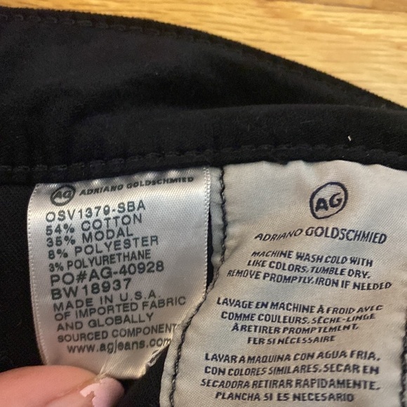 Adriano Goldschmied Black High Rise Velvet Jeans Size 31R - Picture 8 of 10